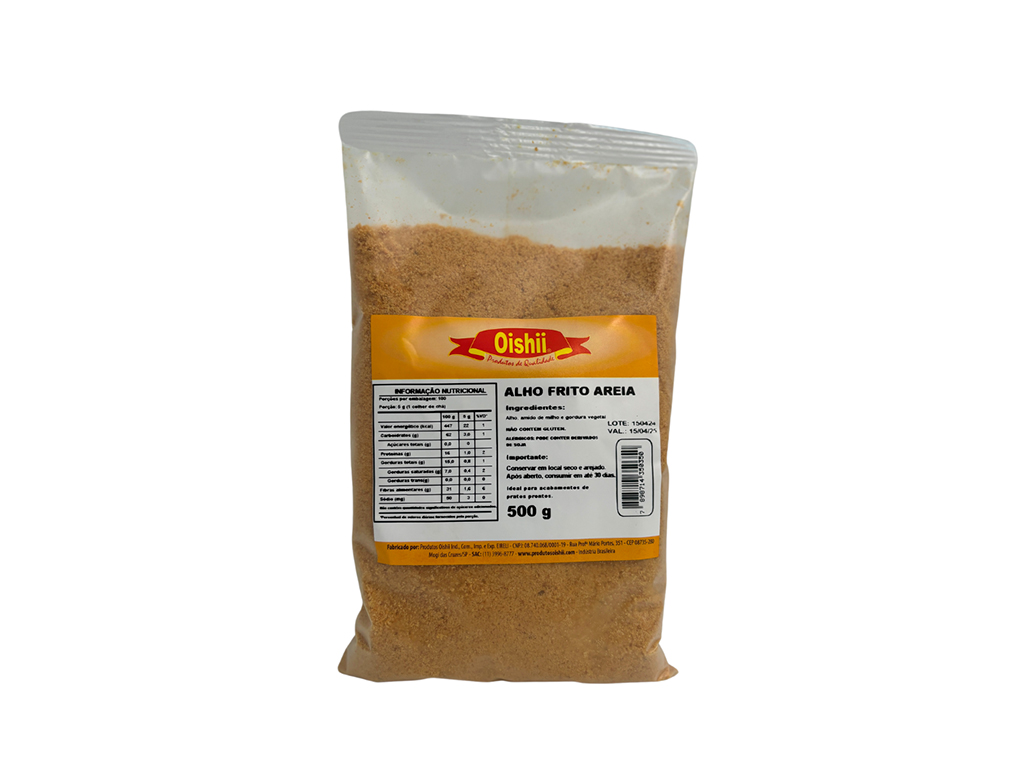 ALHO FRITO AREIA OISHII 500 G (CX 20 PCT)